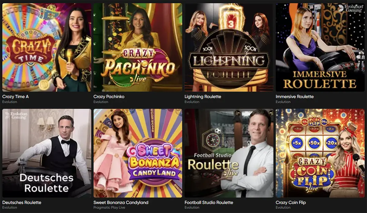 Live spellen bij Granawin Casino